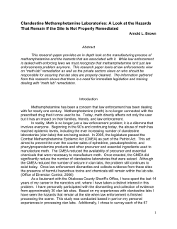 clandestine methamphetamine laboratories