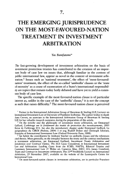 7. the emerging jurisprudence on the most-favoured