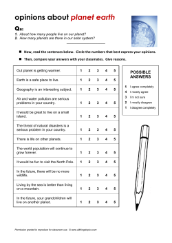 opinions about planet earth