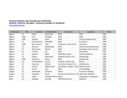 Nationality Title Surname OtherNames Institution Speciality Email