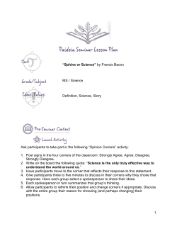 Sphinx or Science - National Paideia Center