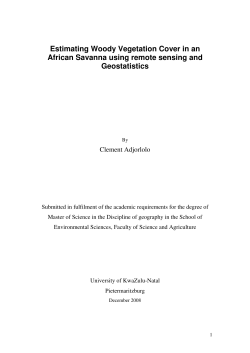 Estimating Woody Vegetation Cover in an African Savanna using