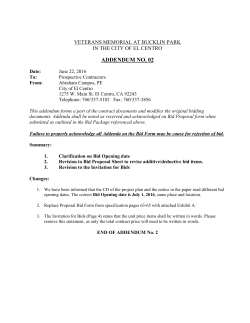 ADDENDUM No. 2 - City of El Centro