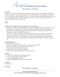 “State of Nature” v. Government - Database of K