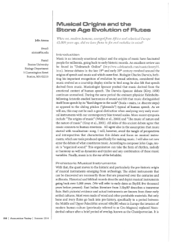 MusicalOrigins and the Stone Age Evolution of Flutes