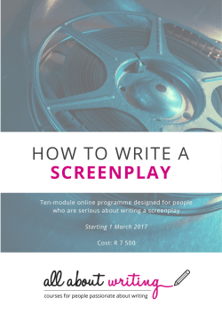 How to Write a Screenplay - All About Writing Courses