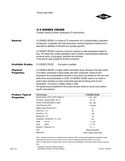 C5 Dienes CRude - The DOW Chemical Company