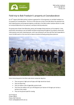 Field trip to Bob Freebairn`s property at