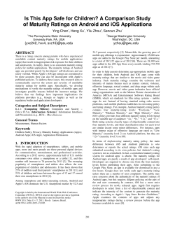 Is This App Safe for Children? A Comparison Study of Maturity