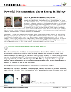 Powerful Misconceptions about Energy in Biology