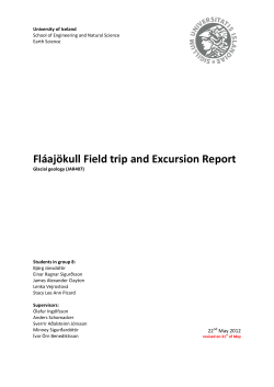 Fl&aacute;aj&ouml;kull Field trip and Excursion Report