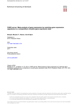 FARO server: Meta-analysis of gene expression by