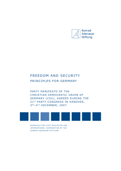 freedom and security. principles for germany - Konrad