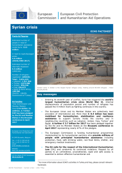 European Commission fact sheet on Syria