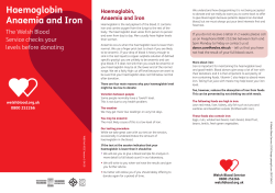 Haemoglobin Anaemia and Iron