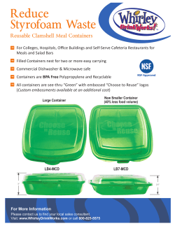 Reduce Styrofoam Waste