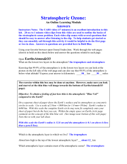 Ozone Activity Answers