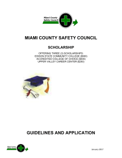 MIAMI COUNTY SAFETY COUNCIL GUIDELINES AND APPLICATION