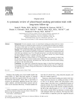 A systematic review of school-based smoking prevention trials with