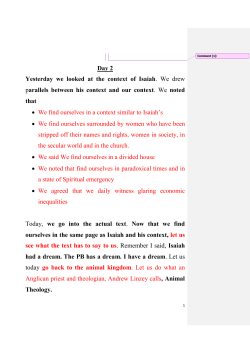 CONFERENCE BIBLE 2 STUDY 2016