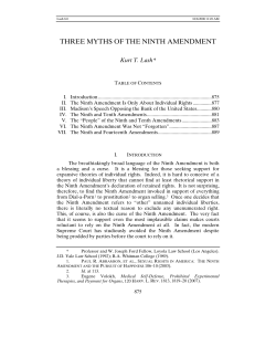 three myths of the ninth amendment