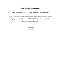 The Baltic States in the Mid of the Crises. A Comparative - ECSA-C