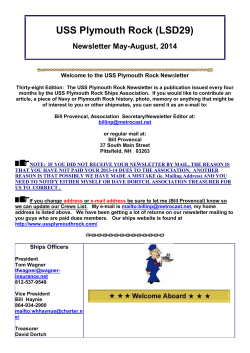 Newsletter #38 - USS Plymouth Rock