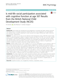 Is mid-life social participation associated with cognitive function at