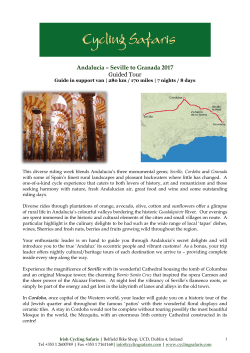 Andalucia – Seville to Granada 2017 Guided Tour