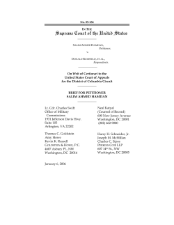 Brief for Petitioner in Hamdan v. Rumsfeld, 05-184