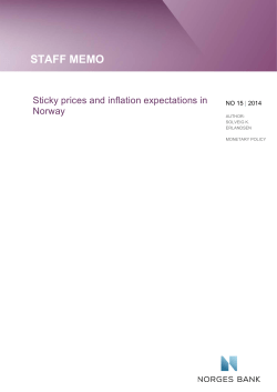 Sticky prices and inflation expectations in Norway