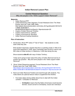 Indian Removal Lesson Plan
