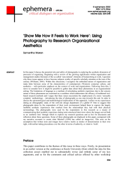 `Show Me How it Feels to Work Here`: Using