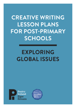 CREATIVE WRITING LESSON PLANS FOR POST