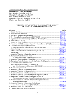 Title 252 Chapter 100 - the Oklahoma Department of Environmental
