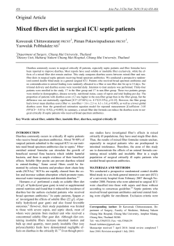Mixed fibers diet in surgical ICU septic patients