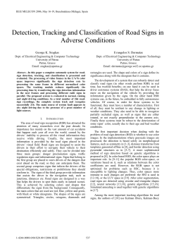 Detection, Tracking and Classification of Road Signs in Adverse