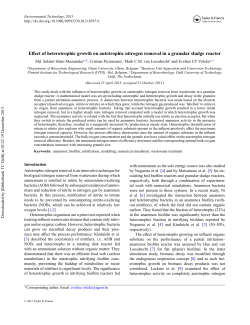 Effect of heterotrophic growth on autotrophic nitrogen removal in a