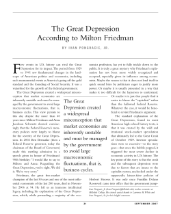 The Great Depression According to Milton Friedman
