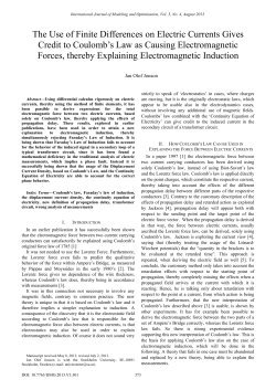 The Use of Finite Differences on Electric Currents Gives Credit