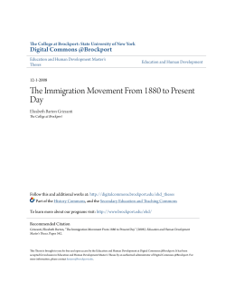 The Immigration Movement From 1880 to Present Day