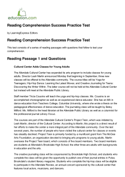 Reading Comprehension Success Practice Test