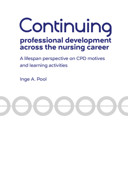 Continuing professional development across the nursing career | A