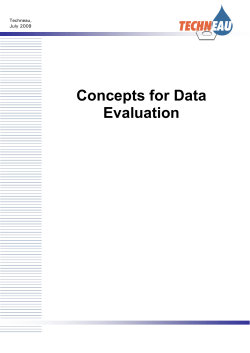 Concepts for Data Evaluation