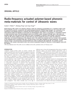 Radio-frequency actuated polymer-based phononic meta