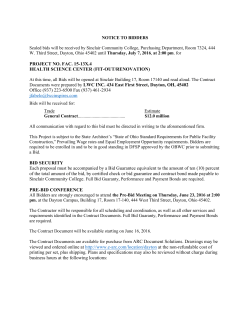 PROJECT NO. FAC. 15-13X.4 HEALTH SCIENCE CENTER