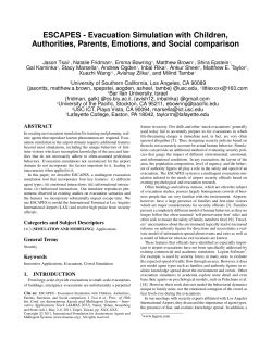 ESCAPES - Evacuation Simulation with Children