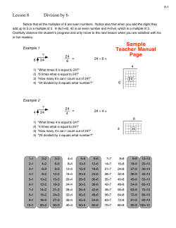 Sample Teacher Manual Page - Math-U-See