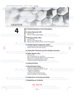 Chemistry of the Troposphere