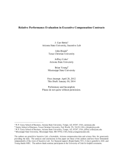 Relative Performance Evaluation in Executive